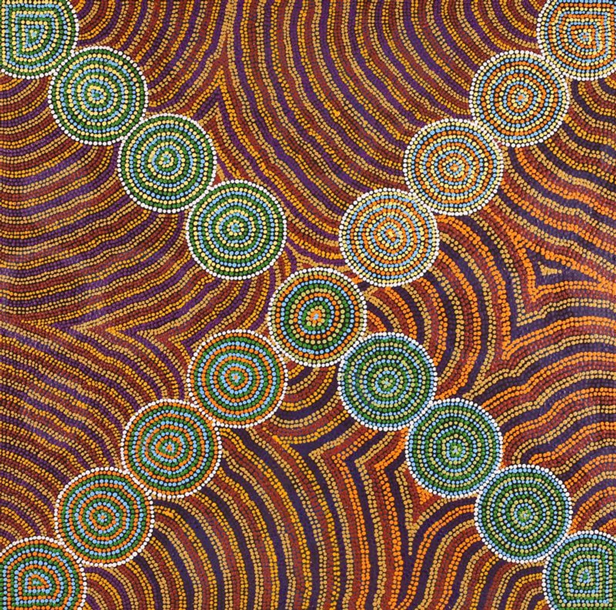Lukarrara Jukurrpa (Desert Fringe-rush Seed Dreaming)