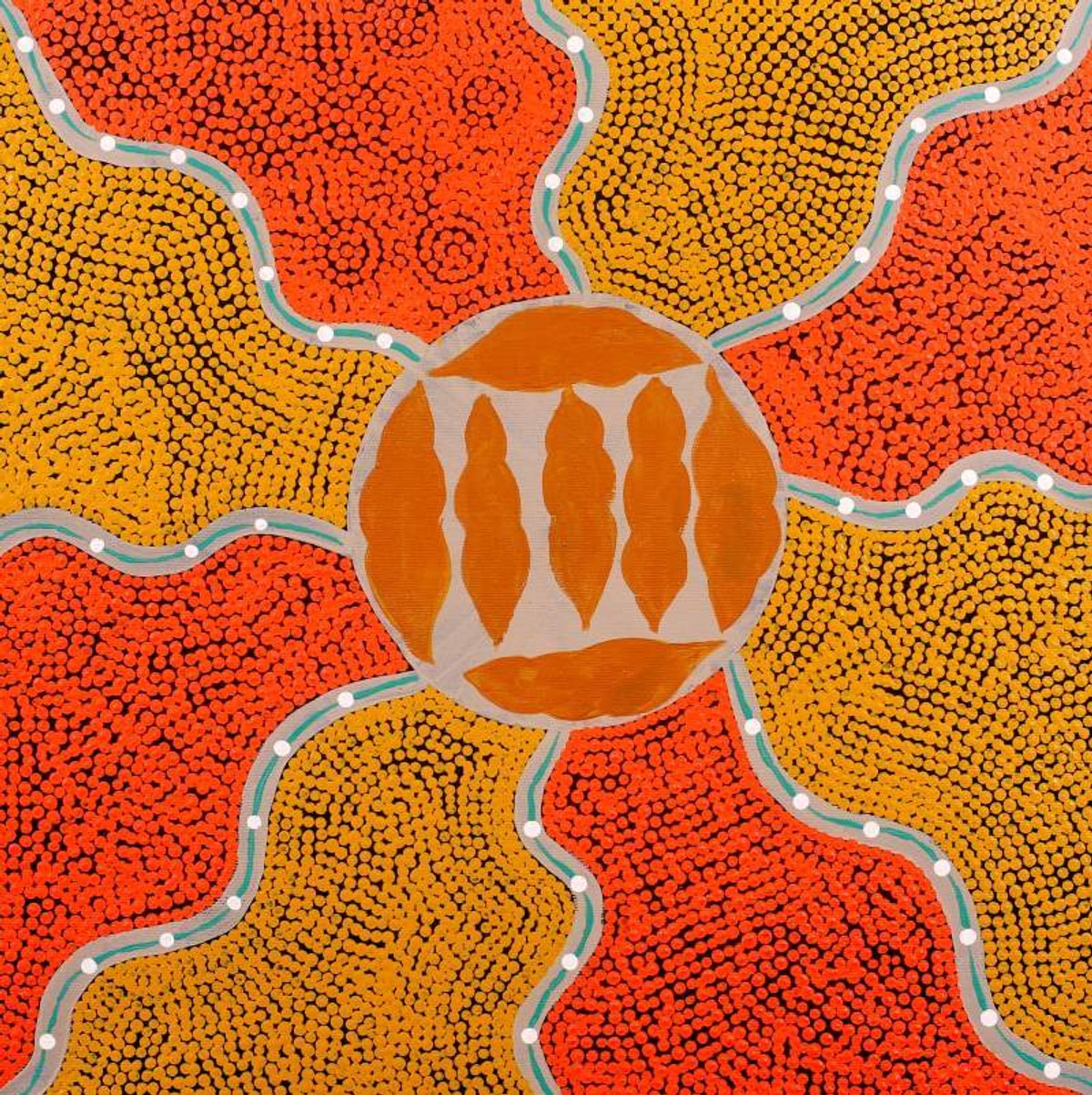 Ngapa Jukurrpa (Water Dreaming)  -  Puyurru