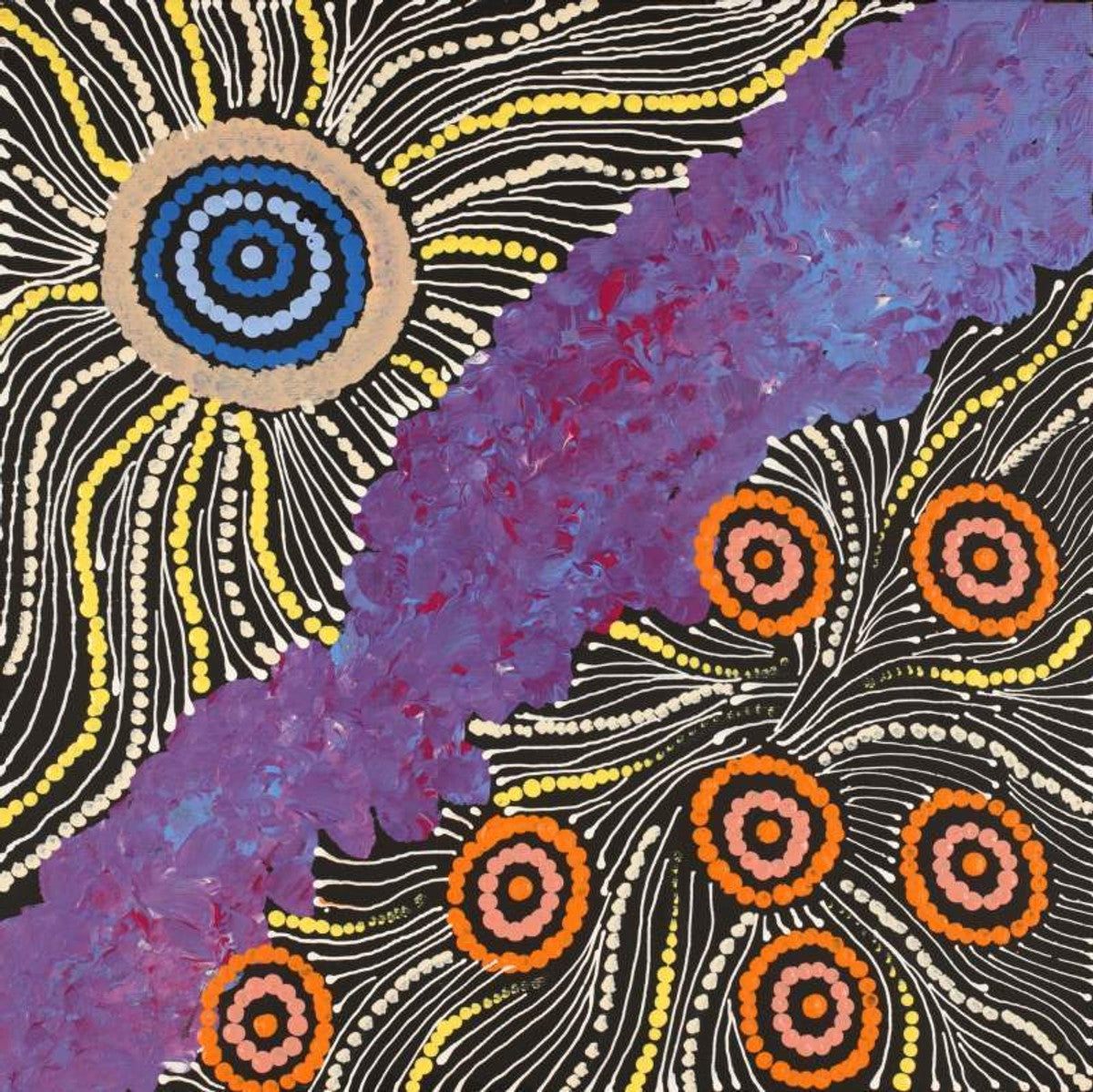Pamapardu Jukurrpa (Flying Ant Dreaming)  - Warntungurru