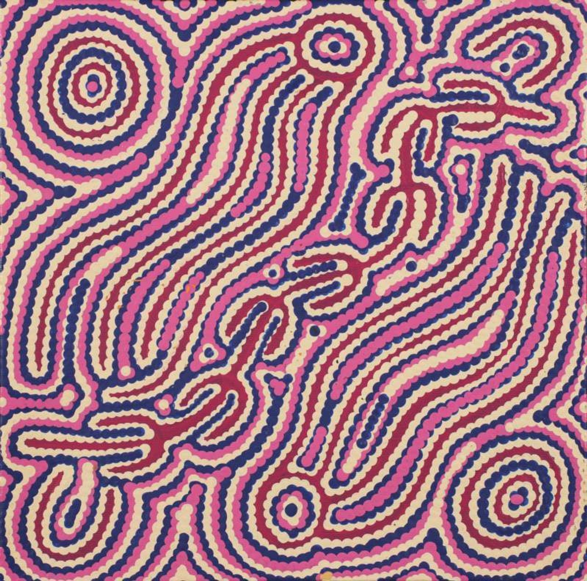 Majardi Jukurrpa (Hairstring Belt/Skirt or Tassel Dreaming) - Mina Mina