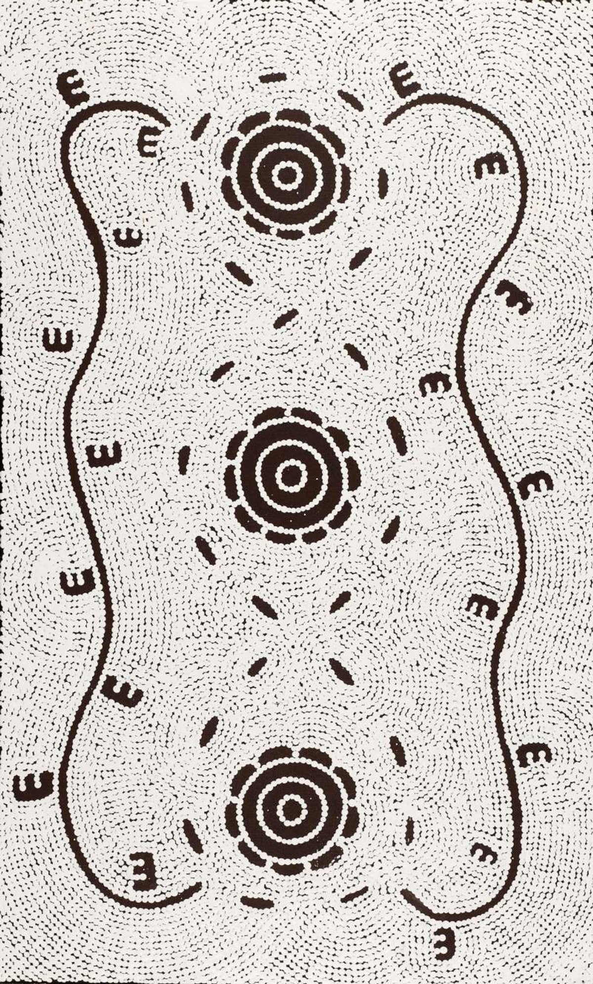 Pamapardu Jukurrpa (Flying Ant Dreaming)  - Warntungurru