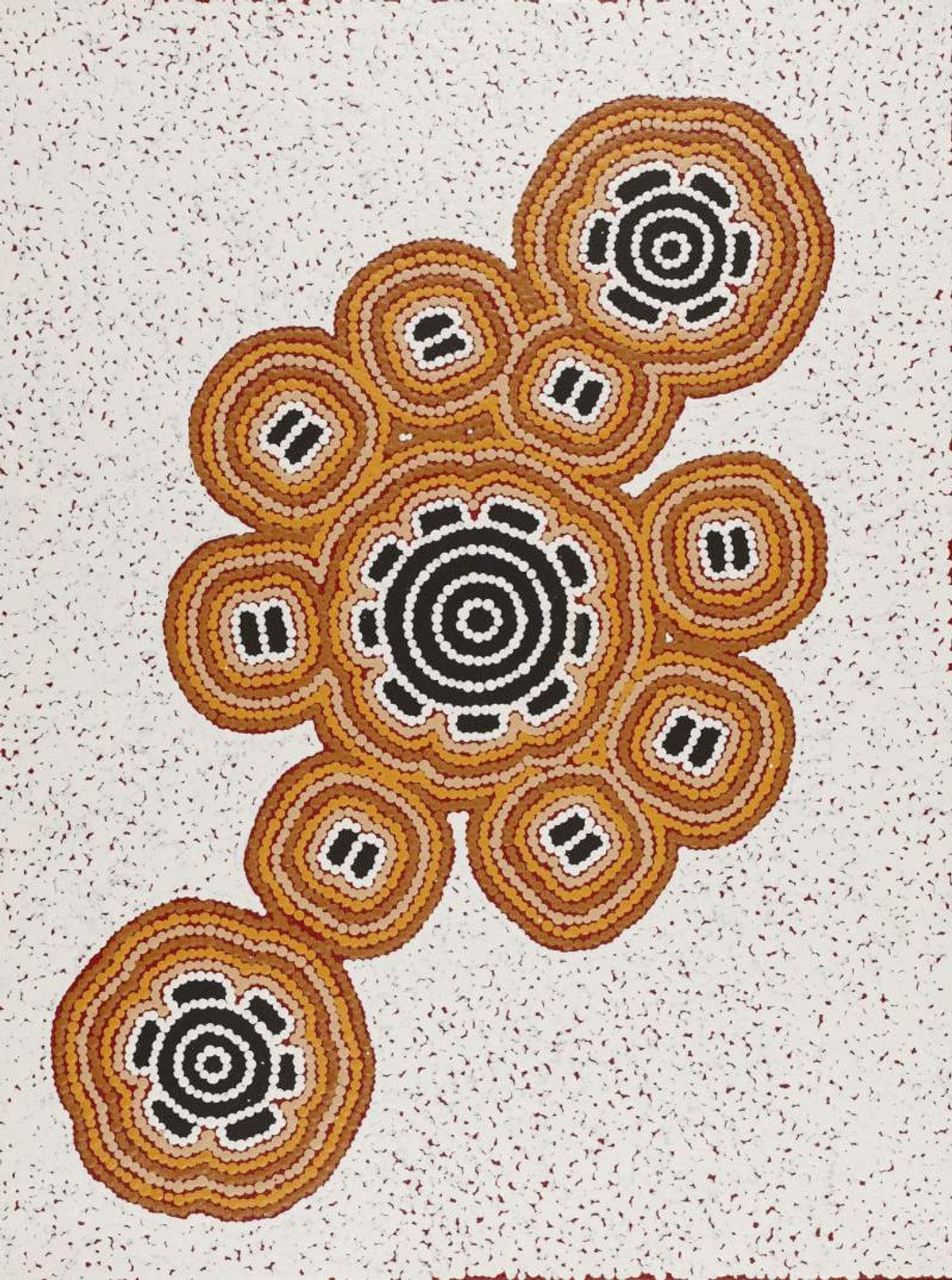 Pamapardu Jukurrpa (Flying Ant Dreaming)  - Warntungurru