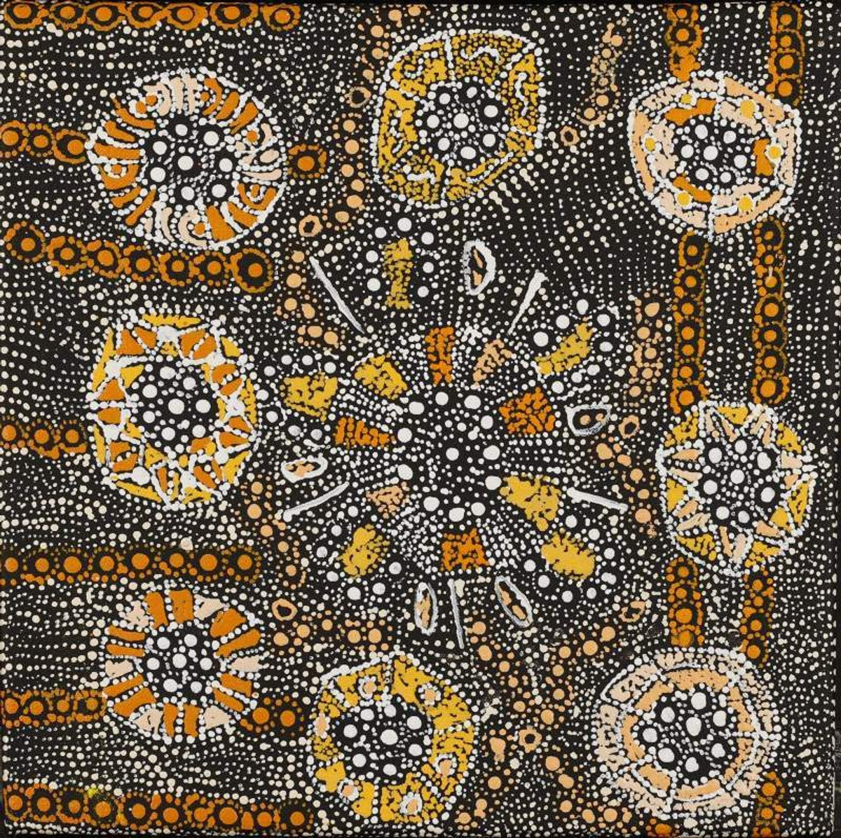 Lukarrara Jukurrpa (Desert Fringe-rush Seed Dreaming)