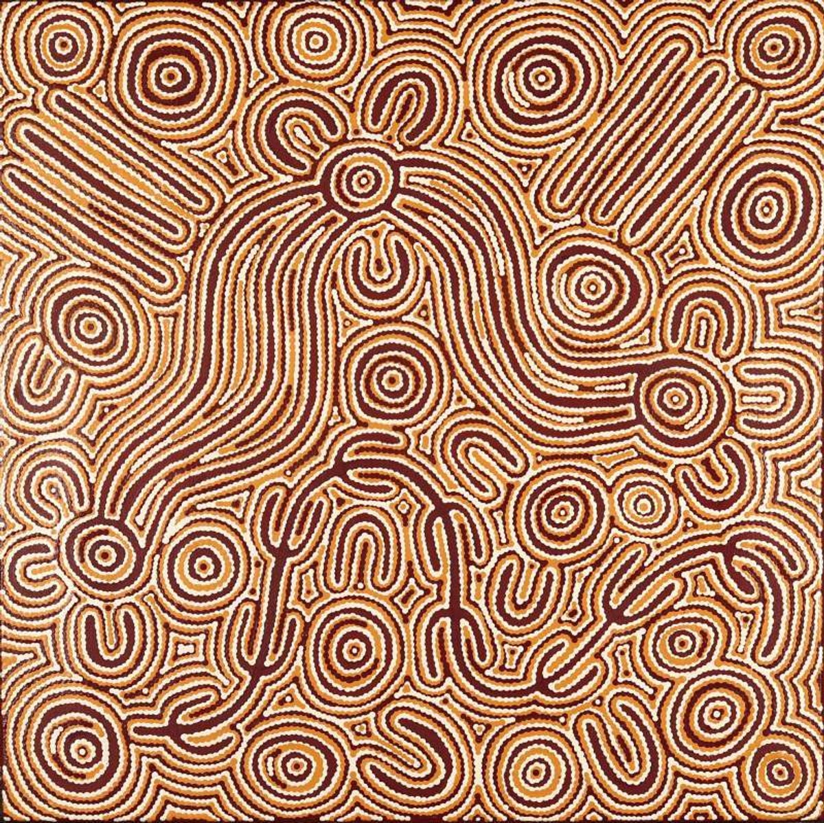 Majardi Jukurrpa (Hairstring Belt/Skirt or Tassel Dreaming) - Mina Mina
