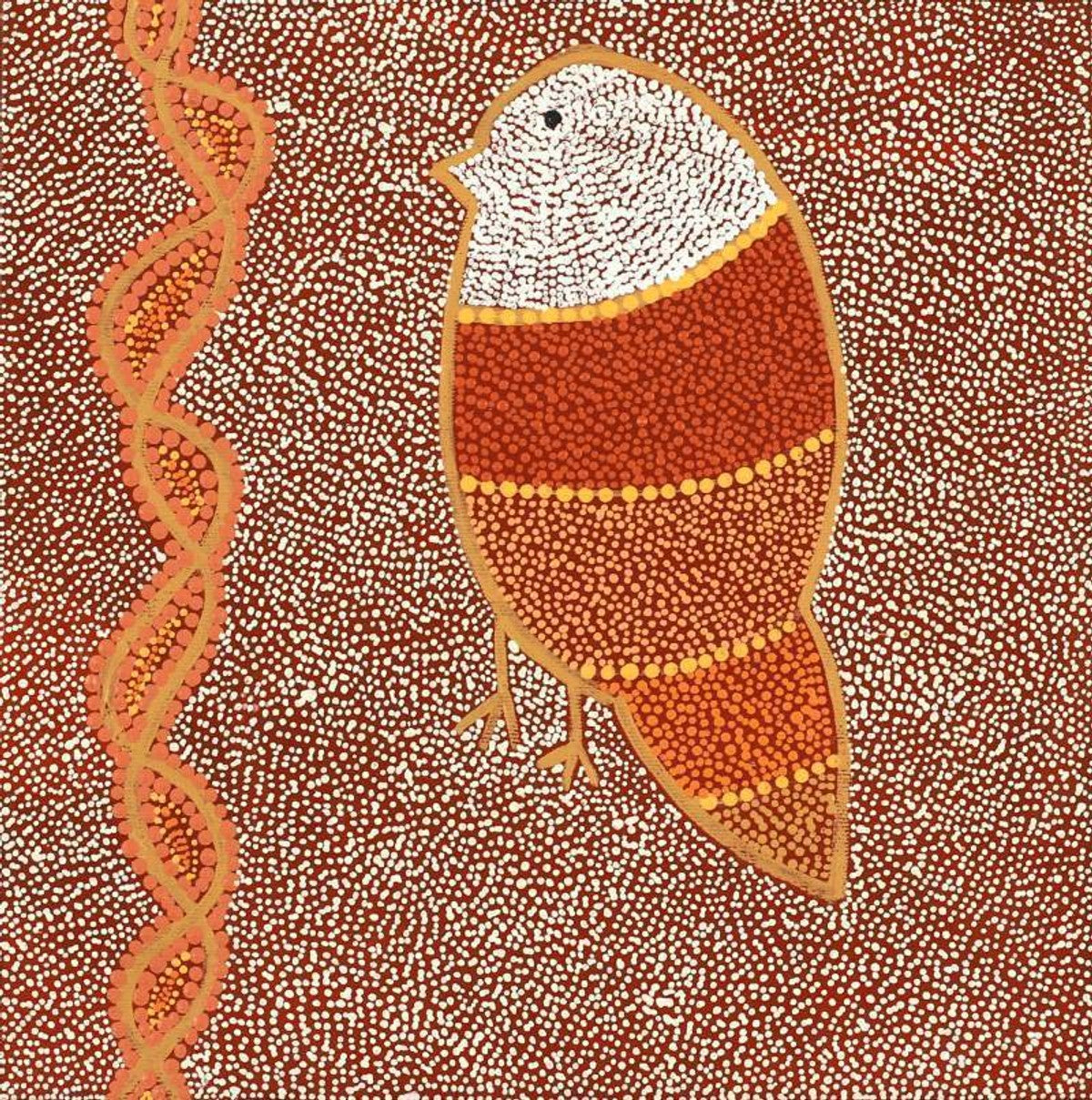 Ngalyipi Jukurrpa (Snakevine Dreaming) - Mina Mina by Geraldine Napangardi Granites