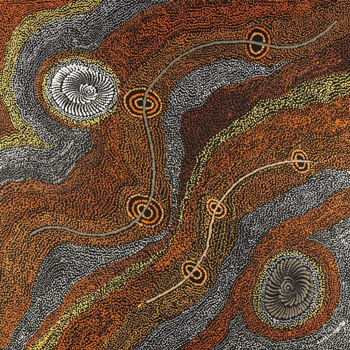 Pamapardu Jukurrpa (Flying Ant Dreaming)  - Warntungurru