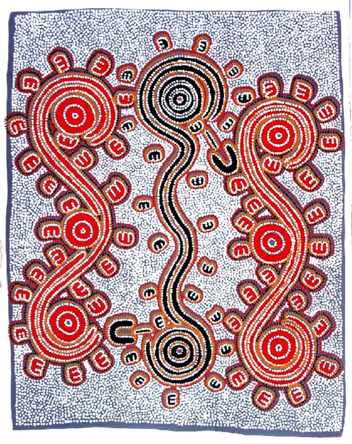 ‘Janganpa manu Jajirdi Jukurrpa ’ 1998  (Possum and Native Cat Dreaming)