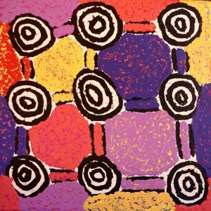 Ngapa Jukurrpa (Water Dreaming)  -  Pirlinyarnu by Mickey Jampijinpa Singleton (dec)