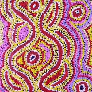 Wakirlpirri Jukurrpa (Dog Wood Tree Dreaming) by Liddy Napanangka Walker (dec)