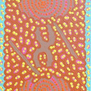 Karnta manu Yarla manu Ngarlajiyi Jukurrpa (Women's, Bush Potato & Bush Carrot Dreaming) by Samantha Napurrurla Wilson