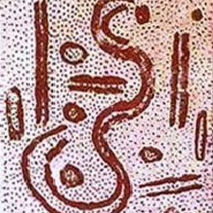 Witi Jukurrpa (Ceremonial Pole Dreaming) by Paddy Japaljarri Sims (dec)