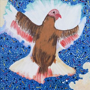 Jurlpu kuja kalu nyinami Yurntumu-wana (Birds that live around Yuendumu) by Sharlene Nakamarra Nelson