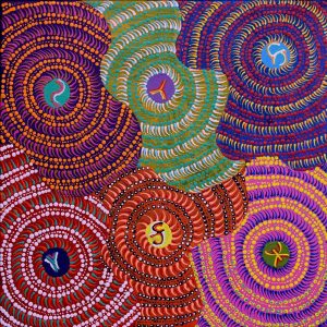 Watiya-warnu Jukurrpa (Seed Dreaming) by Tanya Nungarrayi Collins