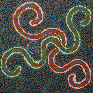Mina Mina Jukurrpa (Mina Mina Dreaming) -  Ngalyipi by Polly Anne Napangardi Dixon