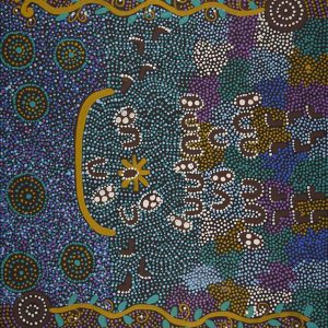 Jinti-parnta Jukurrpa (Edible Fungus Dreaming ) - Mina Mina by Tina Napangardi Martin