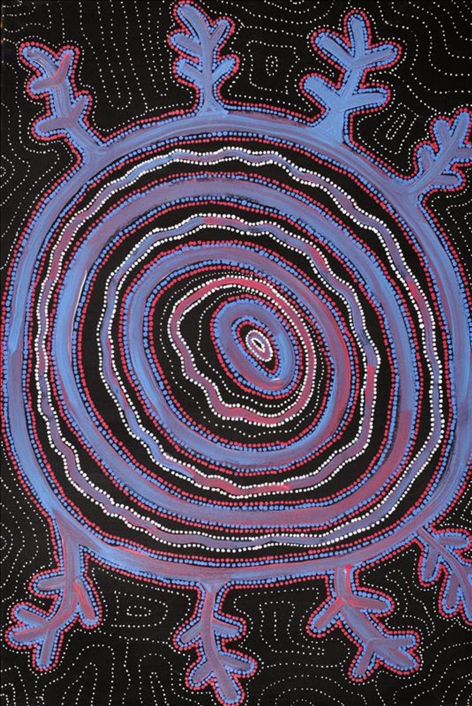 Pikilyi Jukurrpa (Vaughan Springs Dreaming) by Theo (Faye) Nangala Hudson