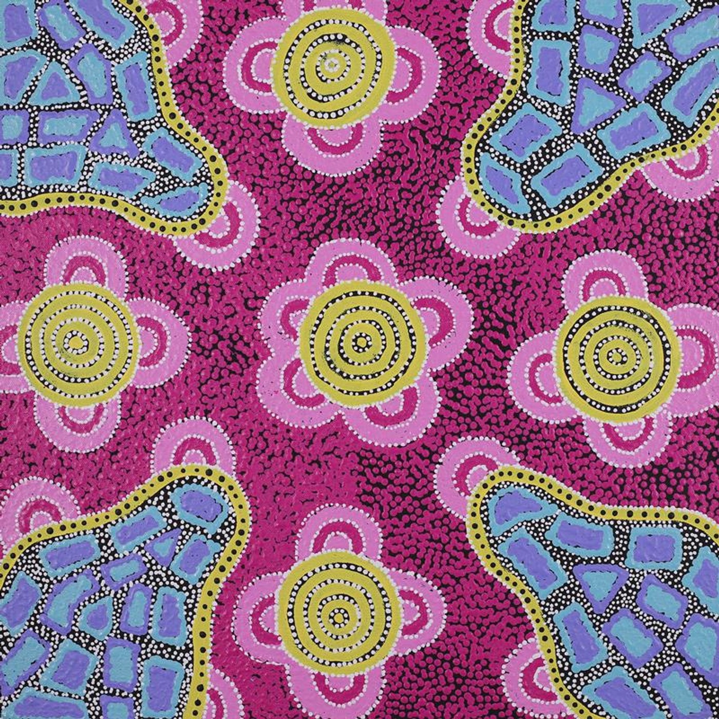 Mina Mina Jukurrpa (Mina Mina Dreaming) -  Ngalyipi by Mekeisha Napanangka Martin