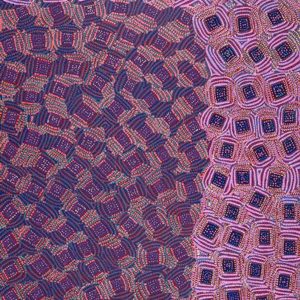 Lukarrara Jukurrpa (Desert Fringe-rush Seed Dreaming) by Gloria Napangardi Gill