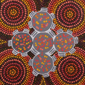 Pamapardu Jukurrpa (Flying Ant Dreaming)  - Warntungurru by Mickaela Napangardi Lankin