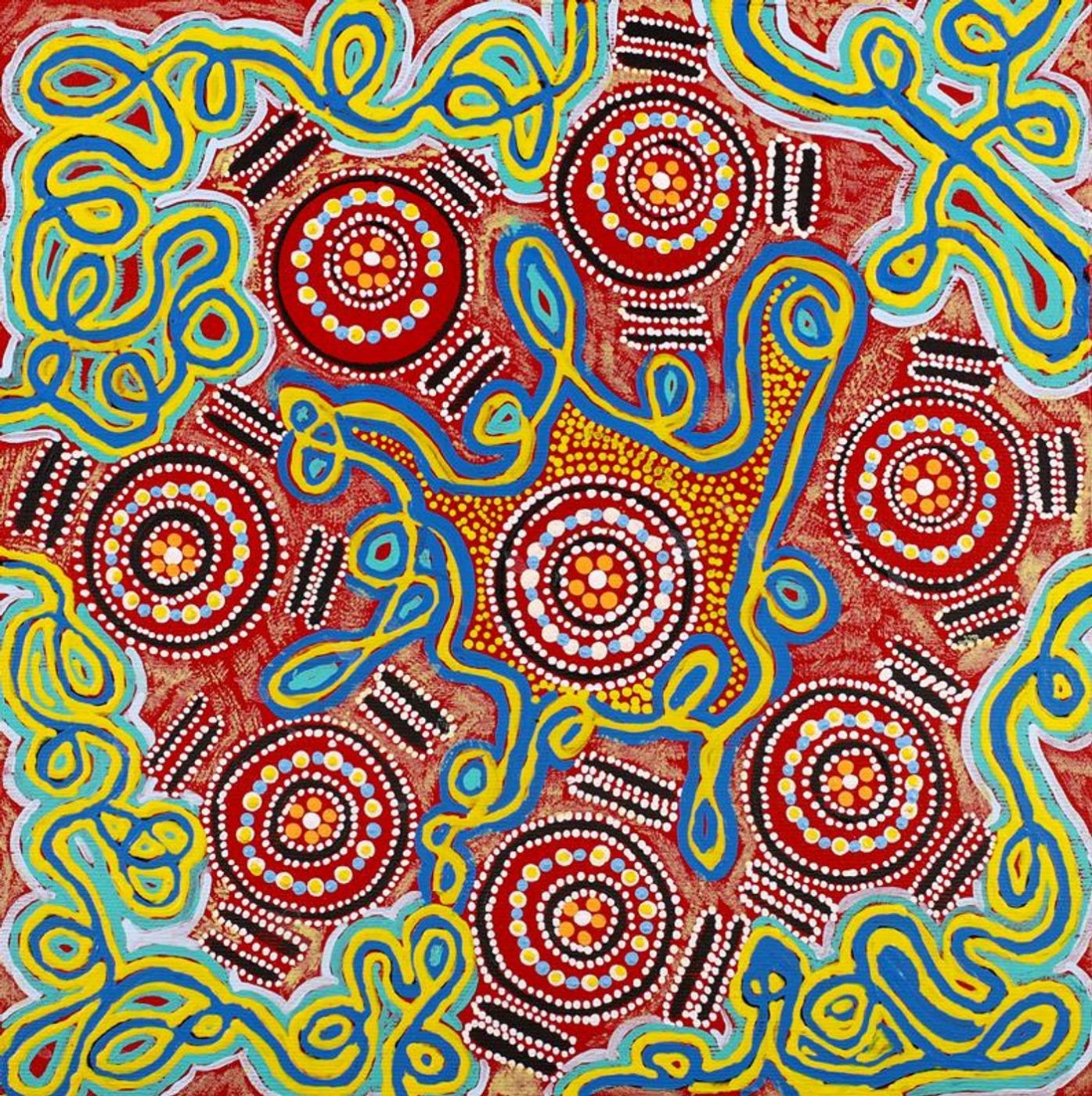 Nguru Yurntumu-wana (Country around Yuendumu) by Cecilia Napangardi Edwards