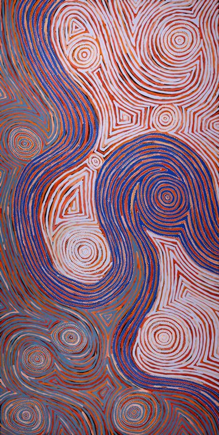 Mina Mina Jukurrpa (Mina Mina Dreaming) -  Ngalyipi by Pauline Napangardi Gallagher (dec)