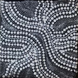 Lukarrara Jukurrpa (Desert Fringe-rush Seed Dreaming) by Senita Napangardi Granites