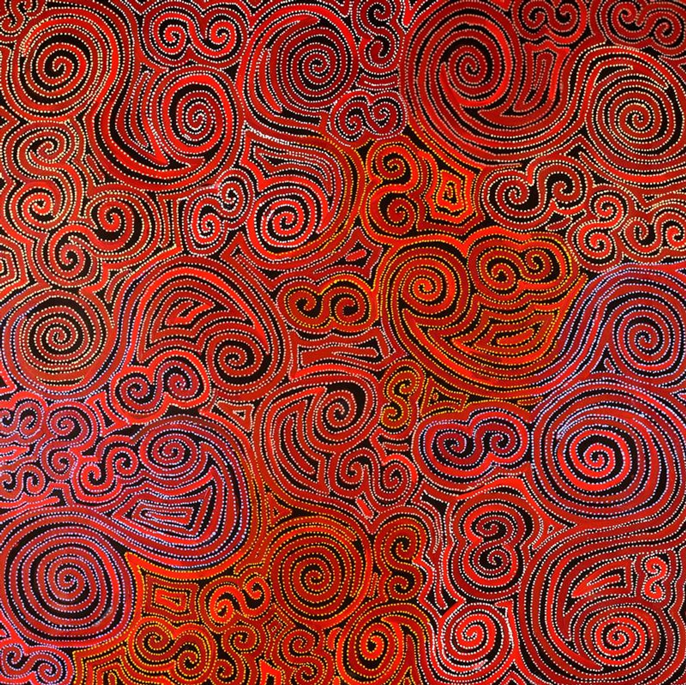 Mina Mina Jukurrpa (Mina Mina Dreaming) by Pauline Napangardi Gallagher (dec)