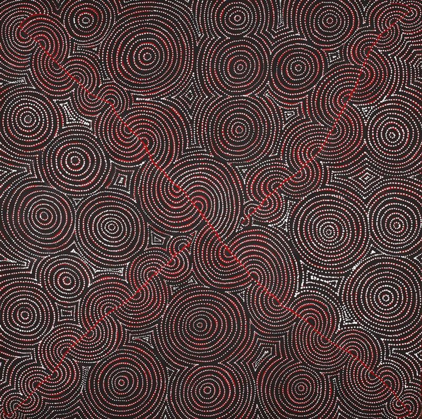 Mina Mina Jukurrpa (Mina Mina Dreaming) - Ngalyipi by Christine Nakamarra Curtis
