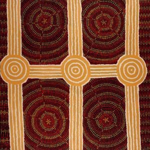 Yarla Jukurrpa (Bush Potato Dreaming) - Cockatoo Creek by Josiah Jupurrurla Walker