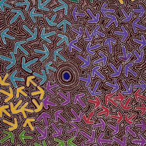 Yankirri Jukurrpa (Emu Dreaming) - Ngarlikirlangu by Jeffrey Jangala Gallagher