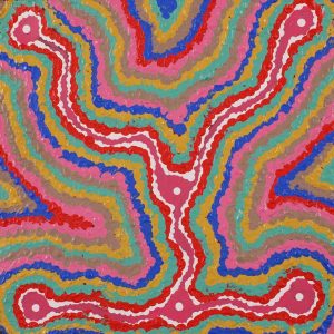 Lukarrara Jukurrpa (Desert Fringe-rush Seed Dreaming) by Gregory Jupurrurla Gill