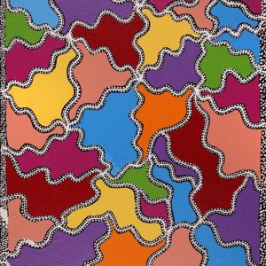 Ngapa Jukurrpa (Water Dreaming) - Wapurtali by Zachias Japanangka Williams