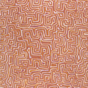 Lukarrara Jukurrpa (Desert Fringe-rush Seed Dreaming) by Pauline Napangardi Gallagher (dec)