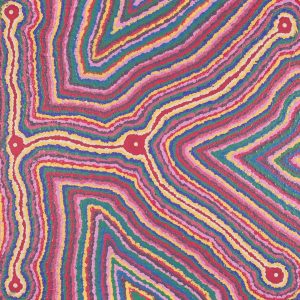 Lukarrara Jukurrpa (Desert Fringe-rush Seed Dreaming) by Gregory Jupurrurla Gill