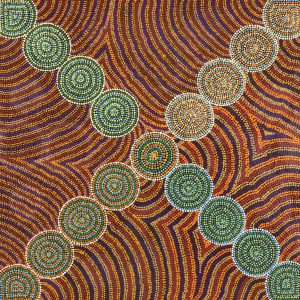 Lukarrara Jukurrpa (Desert Fringe-rush Seed Dreaming) by Melinda Napurrurla Wilson