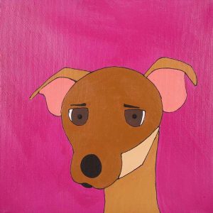 Jarntu kuja kalu nyinami Yurntumu-rla (Dogs that live in Yuendumu) by Senita Napangardi Granites