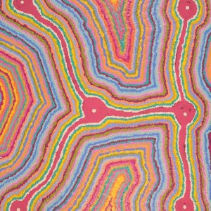 Lukarrara Jukurrpa (Desert Fringe-rush Seed Dreaming) by Gregory Jupurrurla Gill