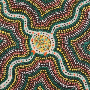 Ngapa Jukurrpa (Water Dreaming) - Wapurtali by Stewart Jupurrurla Kelly