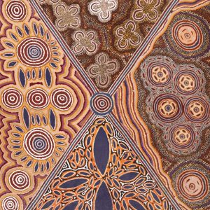 Ngapa Jukurrpa (Water Dreaming)  -  Puyurru by Agnes Nampijinpa Fry