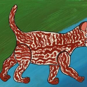 Jarntu kuja kalu nyinami Yurntumu-rla (Dogs that live in Yuendumu) by Jason Japaljarri Woods