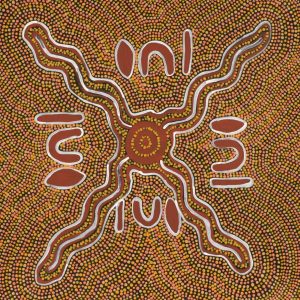 Watiya-warnu Jukurrpa (Seed Dreaming) by Jason Japaljarri Woods