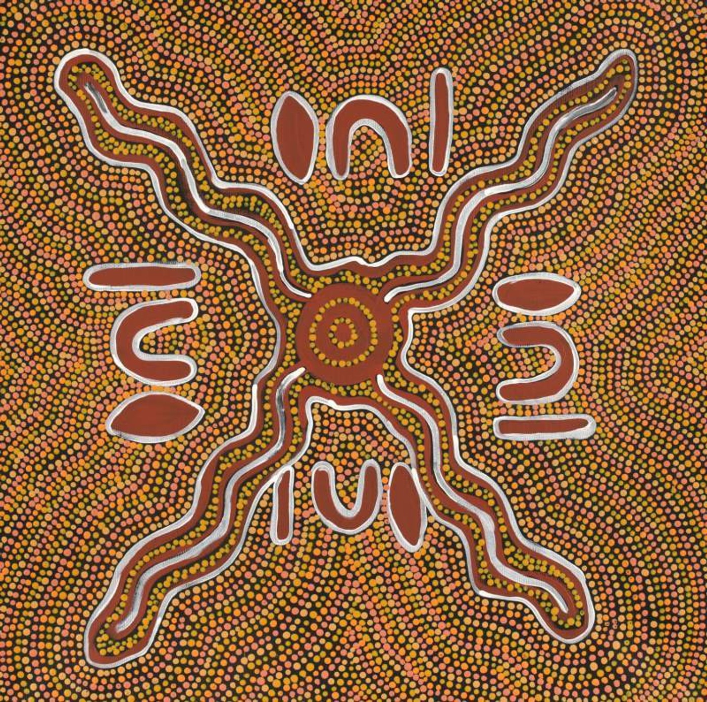 Watiya-warnu Jukurrpa (Seed Dreaming) by Jason Japaljarri Woods