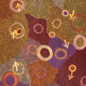 Yankirri Jukurrpa (Emu Dreaming) - Ngarlikirlangu by Pauline Nampijinpa Singleton