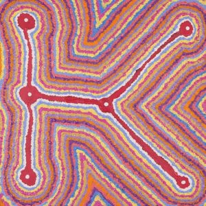 Lukarrara Jukurrpa (Desert Fringe-rush Seed Dreaming) by Gregory Jupurrurla Gill