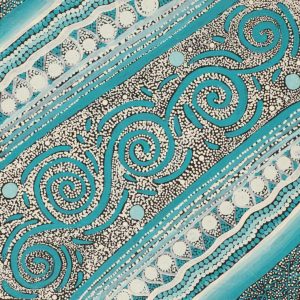 Lukarrara Jukurrpa (Desert Fringe-rush Seed Dreaming) by Stacey Nakamarra Wilson