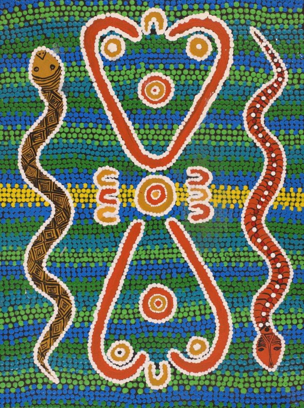 Warna Jukurrpa (Snake Dreaming) by Janelle Napurrurla Ross