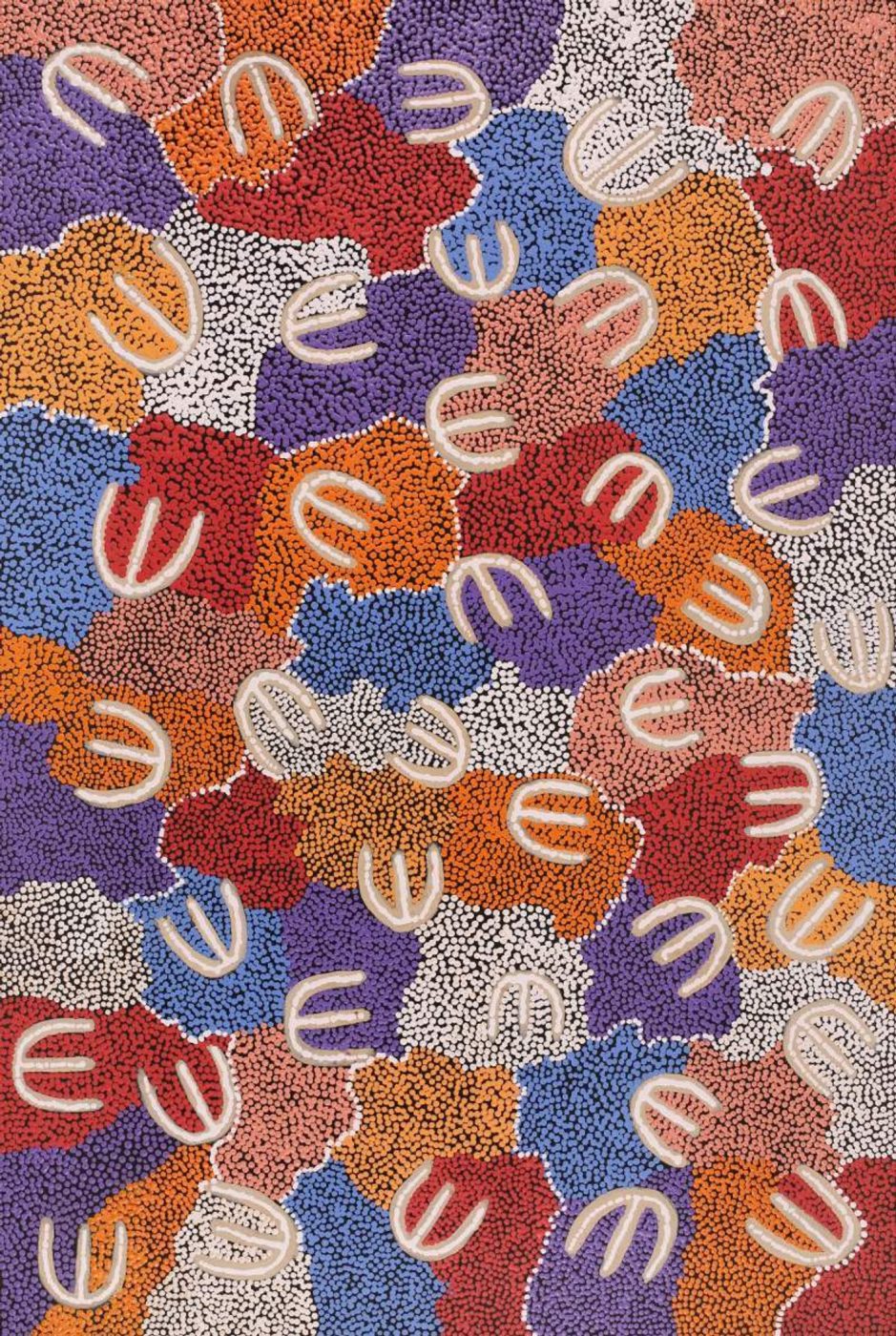 Janganpa Jukurrpa (Brush-tail Possum Dreaming)- Mawurrji by Nikita Nungarrayi Morris