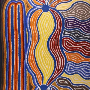 Pirlarla Jukurrpa (Dogwood Tree Bean Dreaming) by Stephen Jakamarra Walker