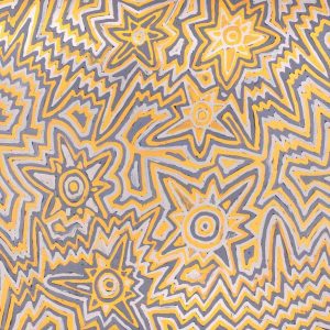 Lukarrara Jukurrpa (Desert Fringe-rush Seed Dreaming) by Pauline Napangardi Gallagher (dec)