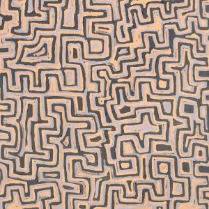 Lukarrara Jukurrpa (Desert Fringe-rush Seed Dreaming) by Pauline Napangardi Gallagher (dec)